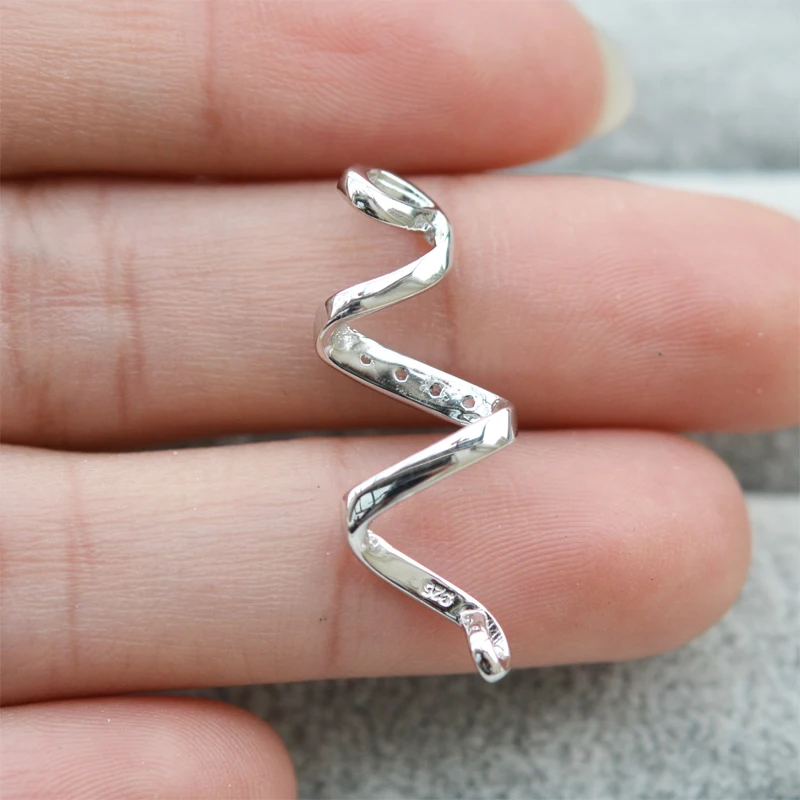 Женский кулон с жемчужинами набор из серебра 925 пробы 3 шт./лот|pendant component|pendant holderlot