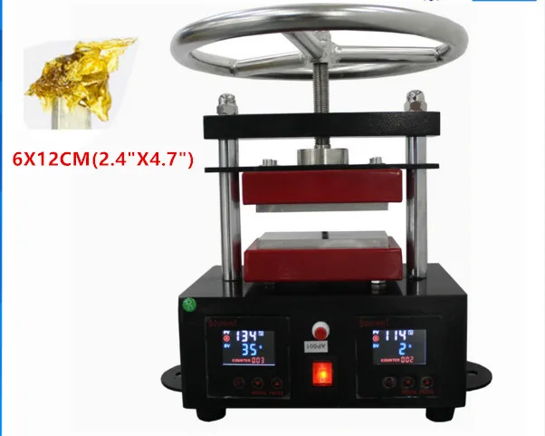 

2000+ PSI Professional Press Hand Crank Duel Heated Plates (2.4" x 4.7" ) heat printer High quality NE