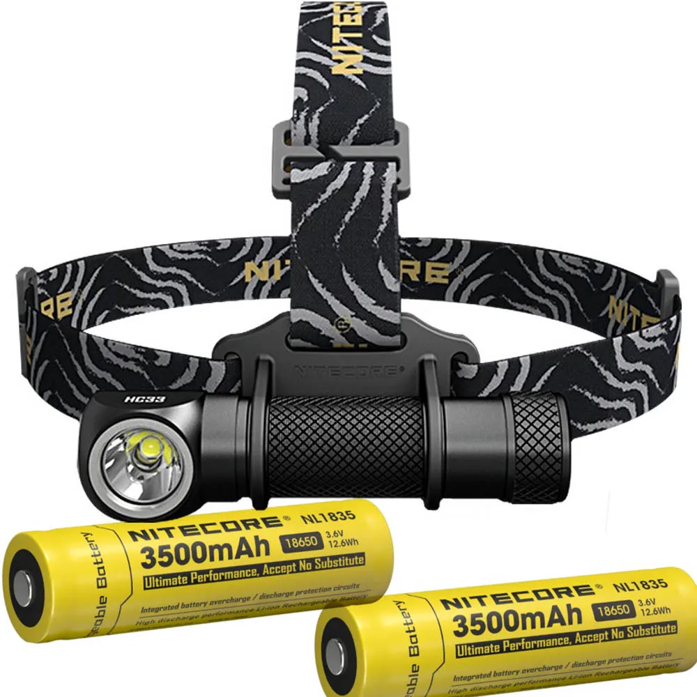 Налобный фонарь NITECORE HC33 CREE XHP35 HD LED макс. 1800 люмен расстояние луча 187 м налобный 8