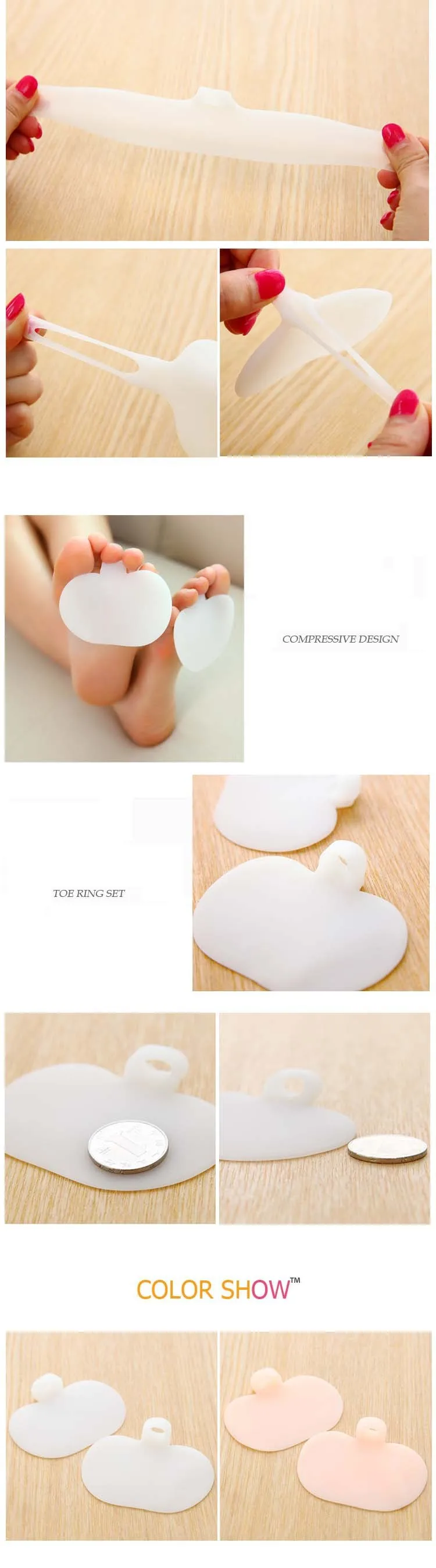 1 Pair Soft Silicone Gel Metatarsal Pad Sore Ball Foot Feet Pain Care Cushion Forefoot Insoles High Heels Protector  (3)