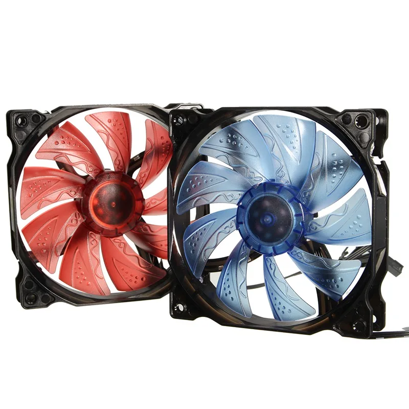 New CPU Cooler Fan Radiator 120mm PWM 3Pin/4pin 12V LED Light Heatsink