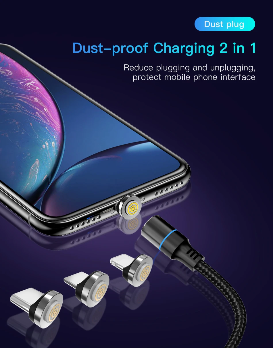 !ACCEZZ 3A Magnetic Cable Fast Charging Data Sync Micro USB Type C Charge Cable For iPhone X XS MAX XR Samsung Xiaomi Redmi Cord (9)