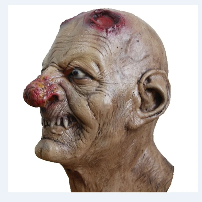 

Horror Zombie Latex Mask Realistic Scary Bloody Head Rubber Masks Full Face Halloween Masqueradde Party Cosplay Props Adult Size