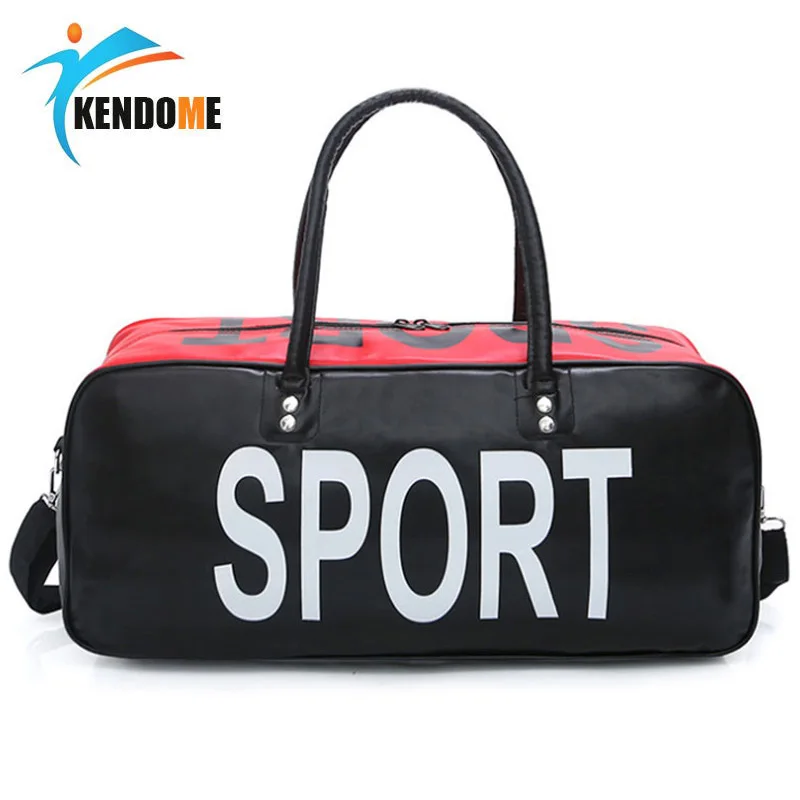 

PU Leather Sports Gym Bag Men Waterproof Fitness Unisex Bag Travel Yoga Handbag Large Capacity Fitness Training Crossbody Bag
