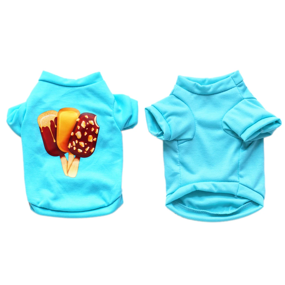 

Dog T-shirts Pet Dogs Clothes Cute Cream T-Shirt Dogs Summer Vest Costumes Pet Cloth For Cat Dog XS/S/M/L