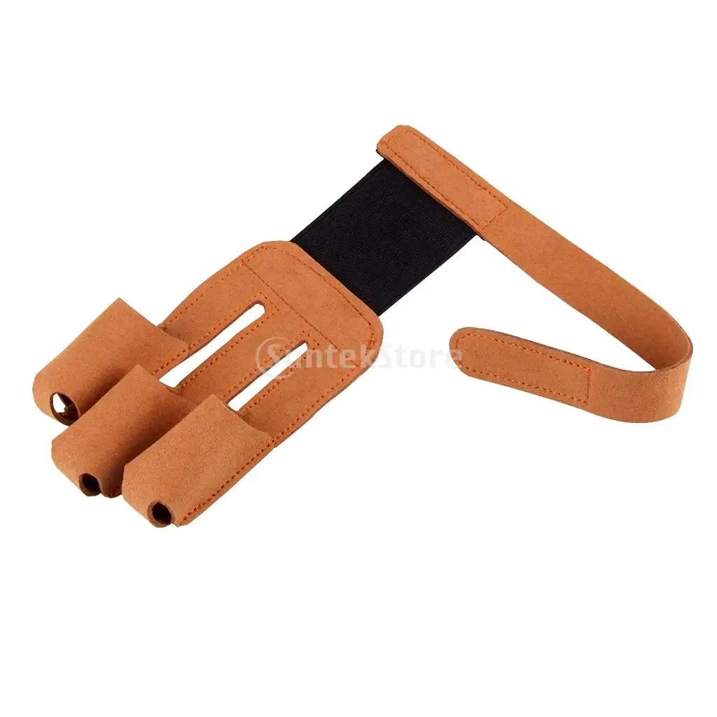 Adjustable Breathable Bow Arrow 3 Finger Glove with Archery Arm Guard Bracer Protector Hunting Accessories