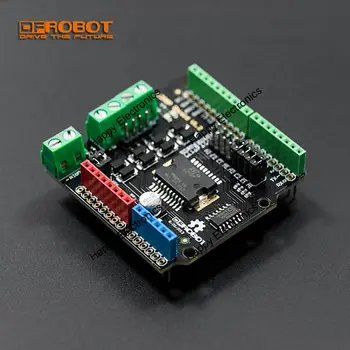 

DFRobot 2x2A Motor Driver Shield, L298P Dual way 2A DC 3.8~35V Support PWM & PLL advance speed control for Arduino Uno R3 / Mega