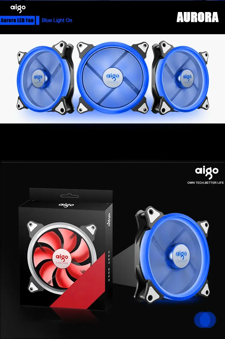 Aigo Аврора вентилятор 140 мм/14 см СВЕТОДИОДНЫЙ Кольцо-форме солнечное затмение 12 V 3pin + 4pin Настольный ПК Компьютер охлаждения Cooler Silent случае