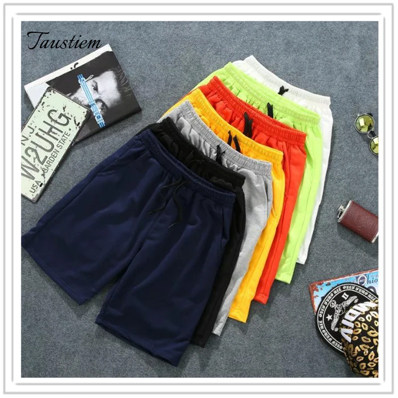 

New Taustiem Brand Summer Fashion Men Casual Cotton Shorts Male Home Fitness Exercise Slacks Short Man Knee Length Sweatpants