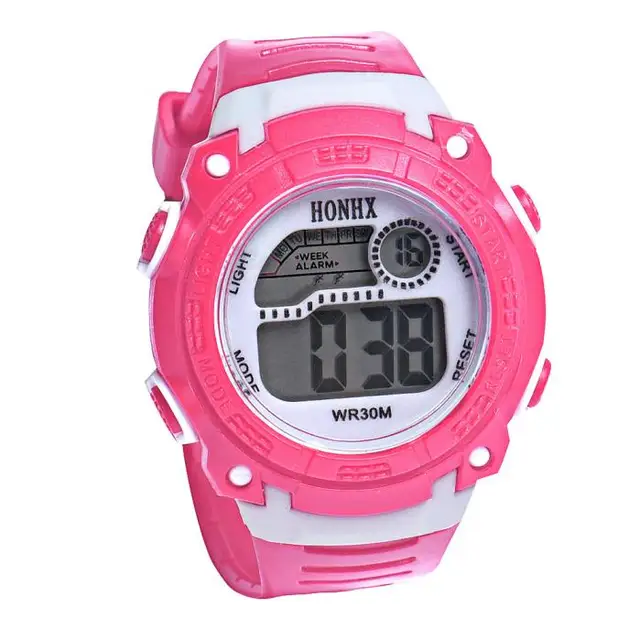 Bambini Ragazze Quarzo Digitale Led Alarm Data Sport Orologio Da Polso Bambini Ragazze Quarzo Digitale Led Alarm Data Sport Orologio Da Polso