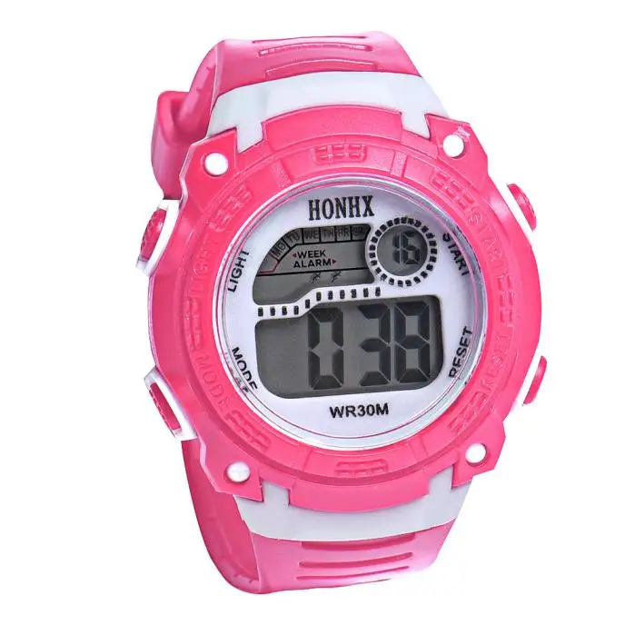 

Hot sale Children Girls Digital LED Quartz Alarm Date Sports Wrist Watch In stock Dropshipping