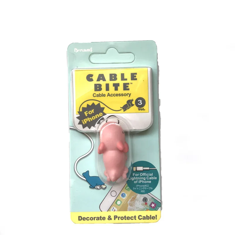 Милая защита для кабеля "укус" для Iphone, устройство для сматывания кабеля, аксессуар для телефона, держатель для кабеля, собака, кролик, кот, животное, кукла, мягкие игрушки