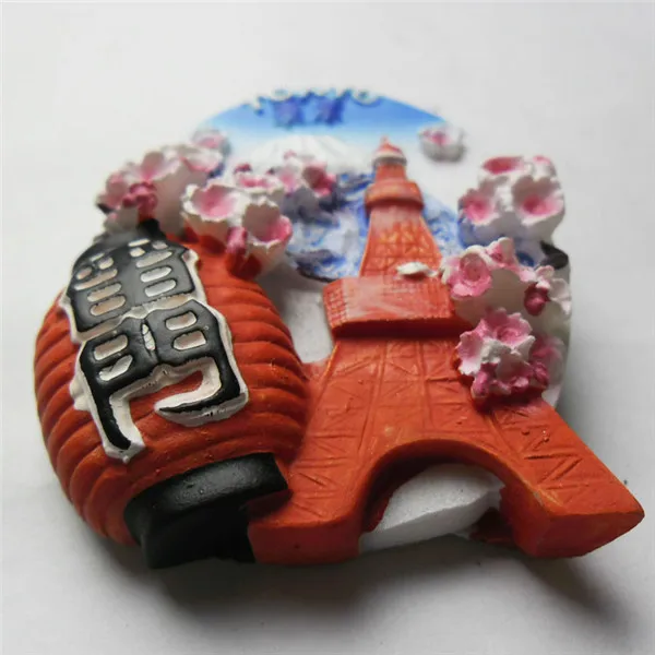Japan Mt. Fuji Sumo Kimono Geisha Tourist Souvenir Figures Fridge Magnets - Sakura TV Tower 2