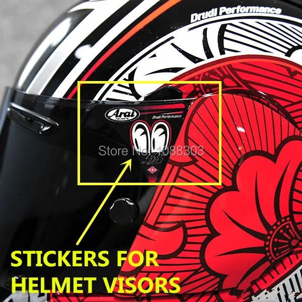 13styles Motorcycle Helmet Visor Car Sticker Decals Reflective for Arai