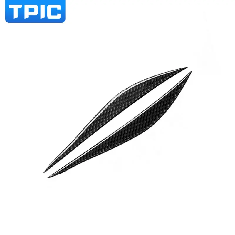 TPIC углеродное волокно фары Брови Веки для BMW F30 320i 325i 316i передняя фара брови 3 серии 2013- Аксессуары