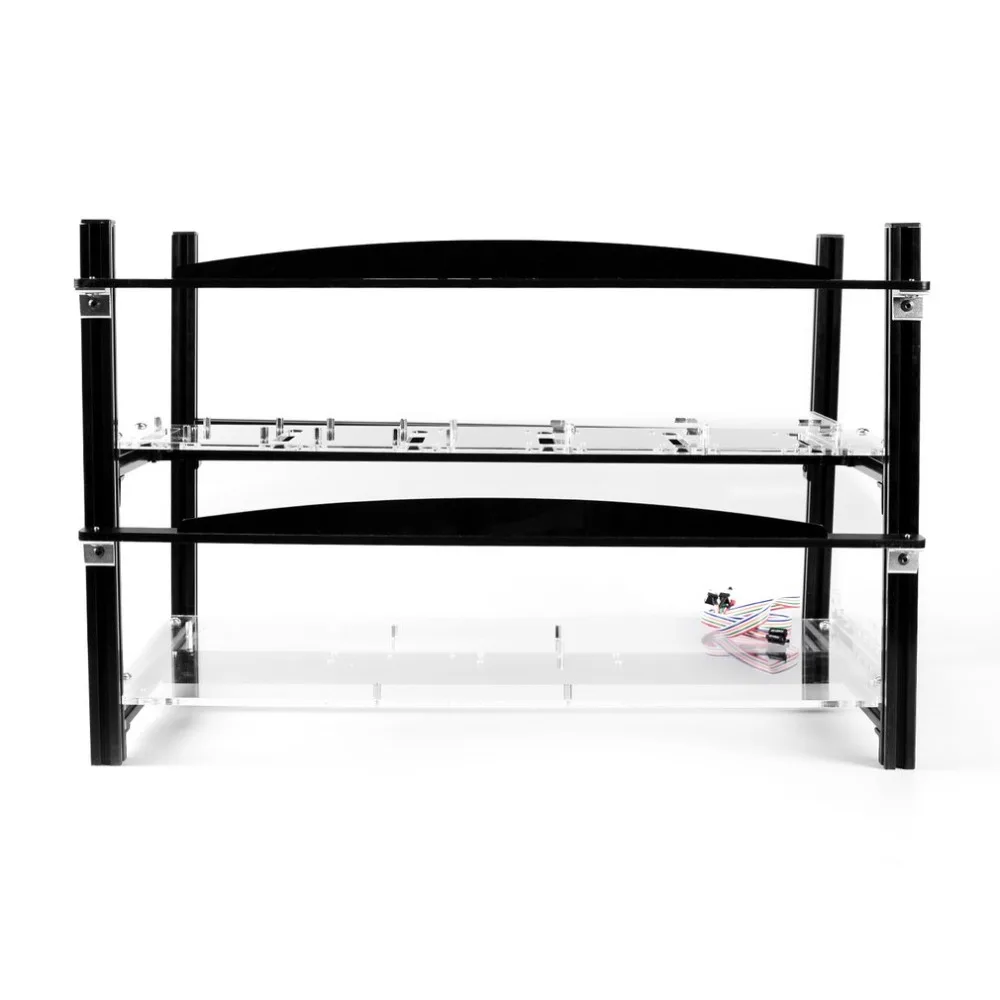 

Multifunctional Heat Dissipation GPU Mining Frame Case Stackable Design Aluminum Acrylic Insulation Mining Frame Case