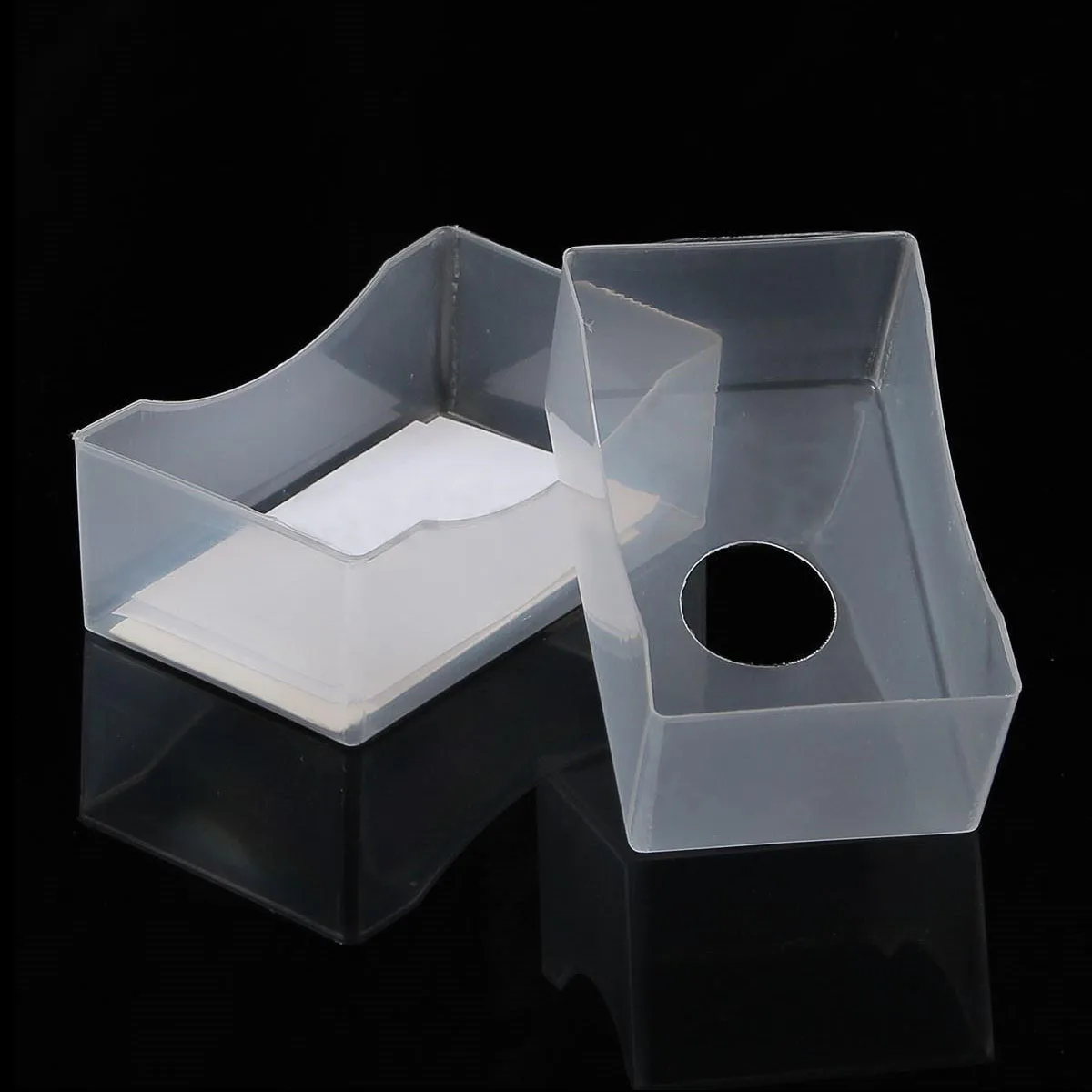 10 шт./партия коробка для визиток Пластиковые футляры ясно Craft бусы ящики для хранения контейнеров белый