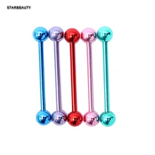 1 шт./заказ 1,6*19*5 мм хирургическое кольцо для языка гантели пирсинг языка 14 г пирсинг сосков пирсинга хрящей серьги