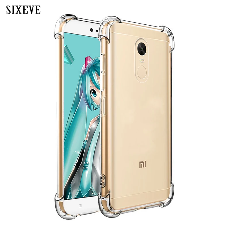 Чехол SIXEVE для Xiaomi Redmi 4A 4X 5 Plus Силиконовый противоударный прозрачный армированный