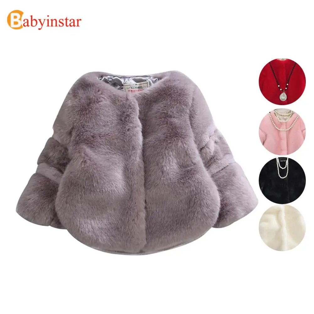 Детское пальто Babyinstar на искусственном меху теплая верхняя одежда для девочек