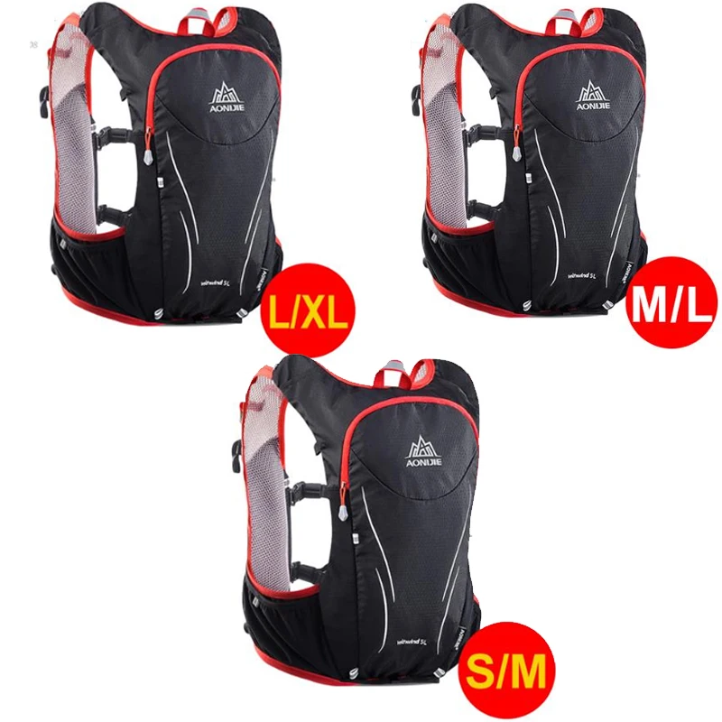 2018 AONIJIE 5L deportes al aire libre mochila de mujeres/hombres maratón hidratación chaleco paquete para el intercambio ciclismo bolsa de agua - 5