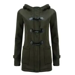 Для женщин модная куртка с капюшоном куртка длинные толстовки, свитшоты осень-зима Рог Moleton женская одежда плюс Размеры верхняя одежда