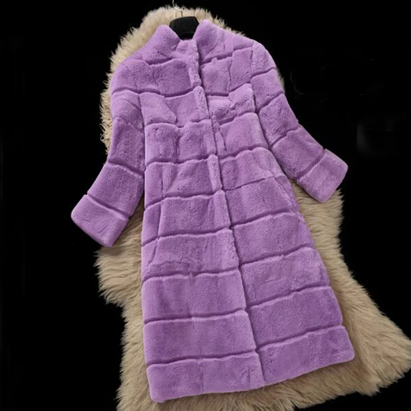 

New Top Selling Real Price Natural Fur Coat Women Rabbit Fur Jacket with sheared stand collar wsr466