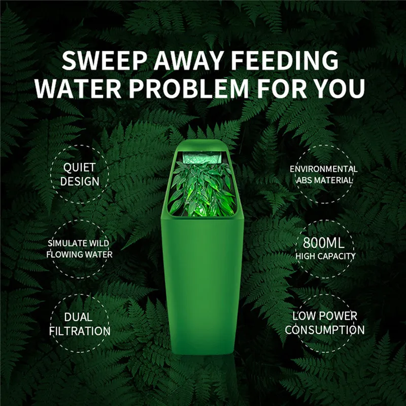 

11X27cm ABS Automatic Reptile Water Drinking Filter Feeding Drinkers Tools Drinking Water Fountain Lizard Chameleon Amphibian