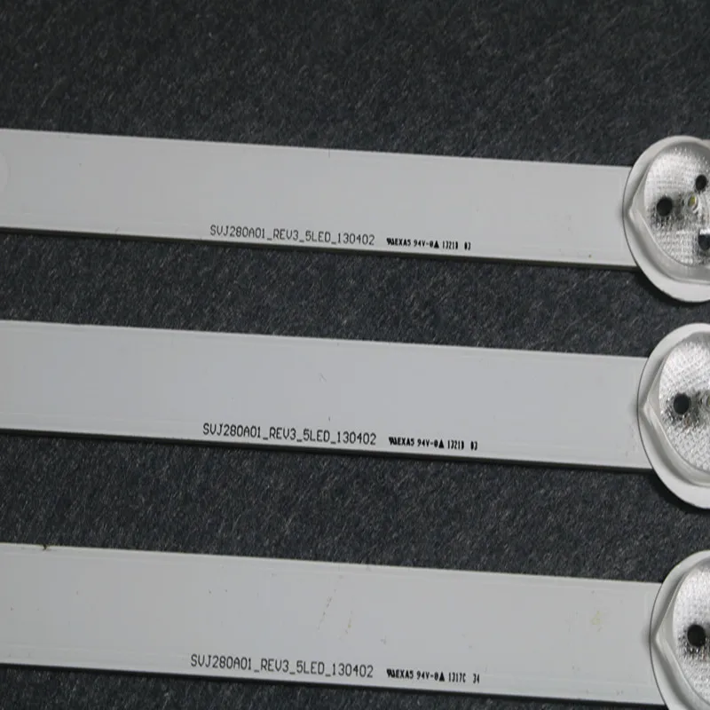 3pcs 530mm LED Backlight strip SVJ280A01 REV3 5LED 130402