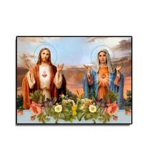 5D полный Бриллиантовая вышивка, религиозная значок алмазной мозаики горный хрусталь вышивки крестом портрет узор. пользовательские фото Прямая