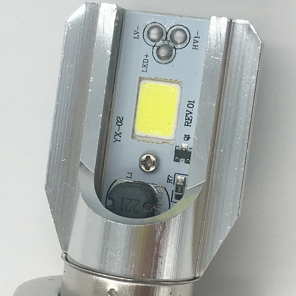 Светодиодные лампочки H4 для мотоцикла фара Cob 1000LM BA20D H6 H/L лампа скутера