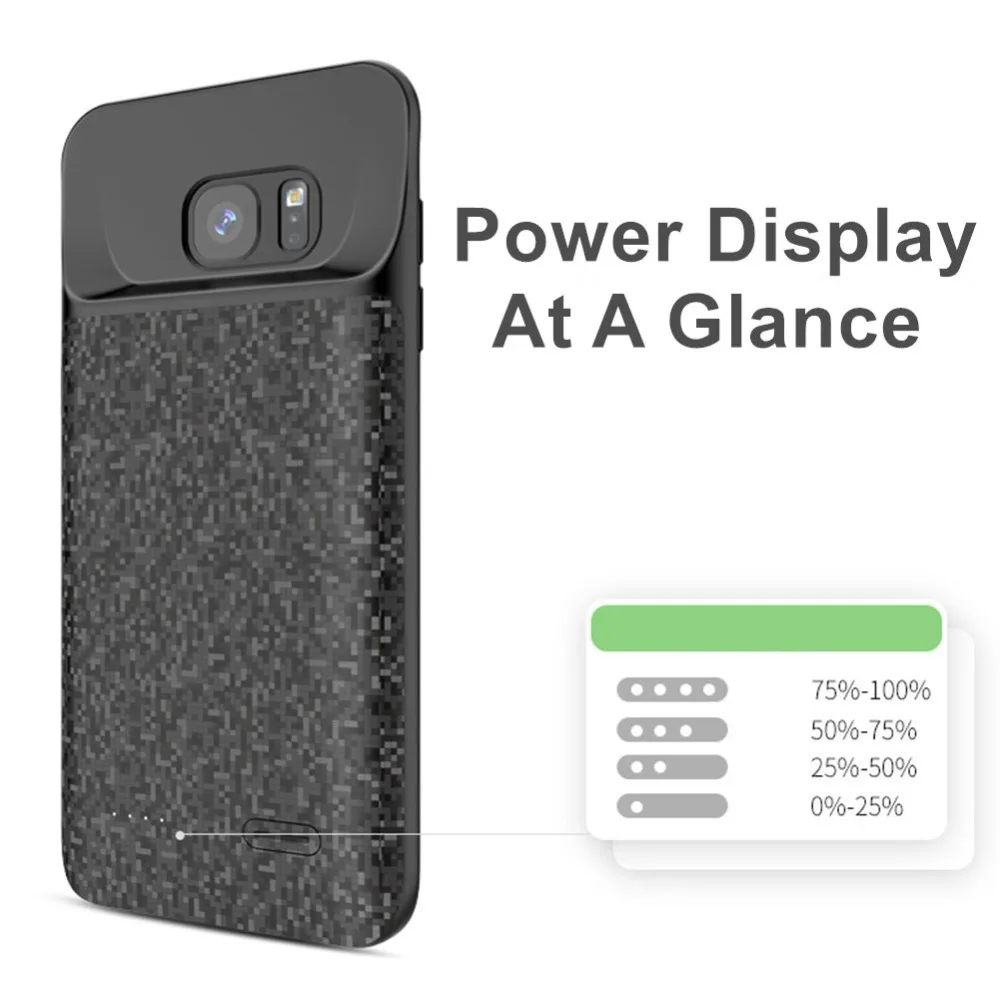 4700 мАч чехол для зарядного устройства Samsung Galaxy S7 мягкий силиконовый с