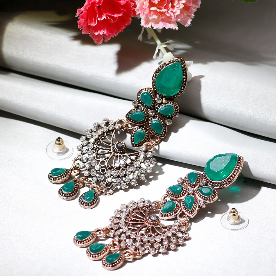 VINTAGE indian ethnic wedding resin earrings  (8)