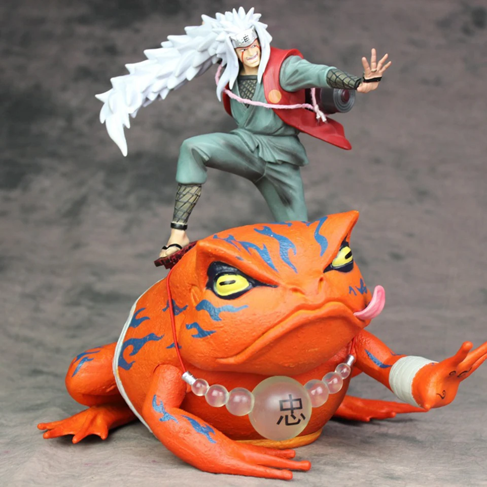 Naruto Action Figure Three Ninjas Jiraiya Gama-Bunta Riding the Transformed Boxed Figure Doll Model Decoration Toy jooyoo