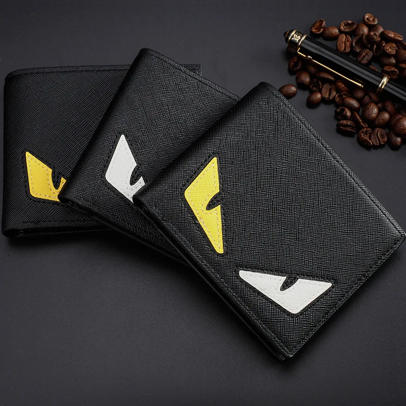 

2019 New Fashion PU Leather Mens Pokemon ball cards Wallet Purse Creative Cartoon Pattern Card Holder Small Wallets for Men