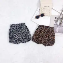 Летние шорты для малышей Шорты с леопардовым принтом для девочек и мальчиков детские штаны в Корейском стиле детские штаны JW7217