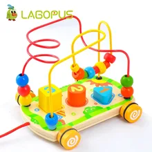 Игрушка-пазл для раннего развития набор звука вытягивания проволоки бисером деревянные игрушки