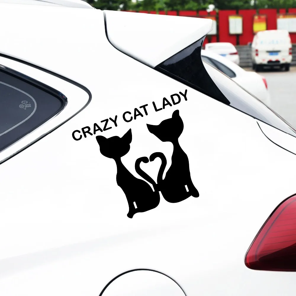 Tangcredy 10*10 см Crazy Cat Lady бампер для автомобиля наклейка и виниловые наклейки животных
