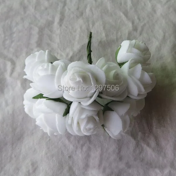 2-2.5CM artificial floral foam eva mini roses with stem diy arrangements bouquet accessories decoration for candy box garland | Дом и сад