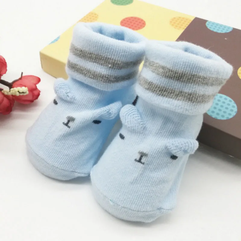 Носки для новорожденных носки для новорожденных Носки для малышей Прекрасный стиль сером и коричневом цвете; хлопковые модные детские брюки; анти-скольжения Носки 3xz1