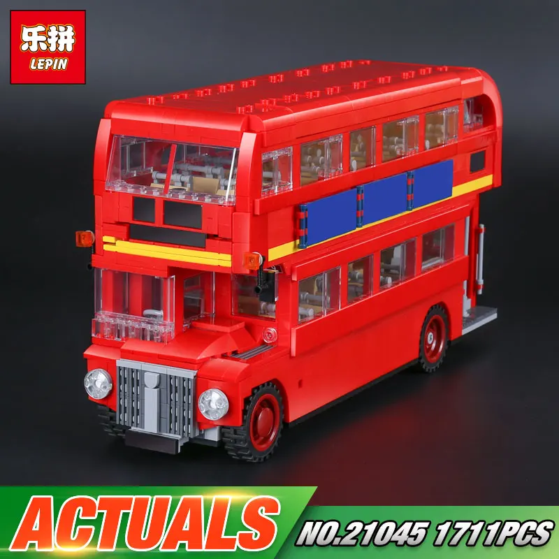 

Lepin 21045 1716Pcs Genuine Technic Series The London Bus Set 10258 Building Blocks Bricks Children Educational Toys Model Gifts