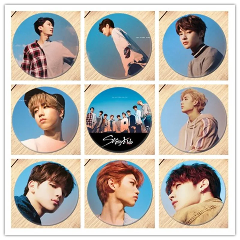

1pcs Kpop Stray Kids Badge BANG CHAN KIM WOO JIN Brooch Pins Collection Badges For Backpacks Decoration 18760