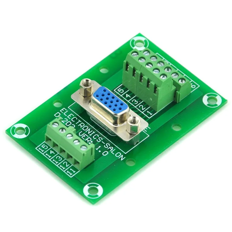 D SUB DB15HD Female Header Breakout Board Terminal Block Connector