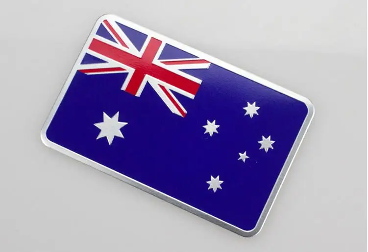 5 Pieces Australia Flag Car styling Car Stickers Aluminum Alloy