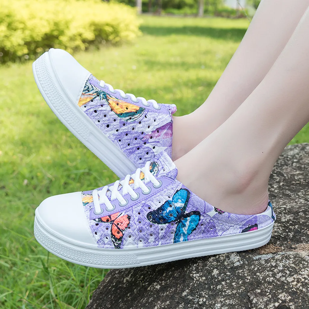

2019 New Stylish Female-shoes Summer Butterfly Thick-Soled Student Slippers Fashion Wild Beach Shoes Sapatos novos senhoras