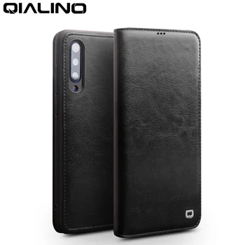 

QIALINO Fashion Genuine Leather Phone Cover for Xiaomi Mi 9 6.39 inches Pure Handmade Flip Case with Card Slot for Xiaomi Mi 9