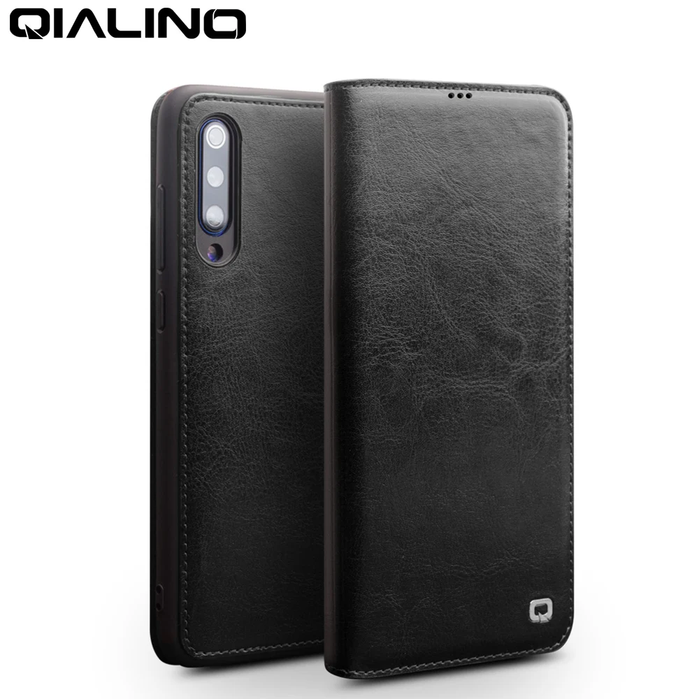 Модный чехол QIALINO из натуральной кожи для телефона Xiaomi Mi 9 6 39 дюйма чистый Чехол