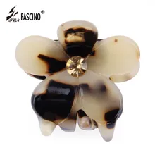 Новинка года; Разноцветные милые заколки для волос из ацетата с цветами; Маленькие стразы в виде краба для девочек; заколки для волос для женщин; украшение для волос(BG820021