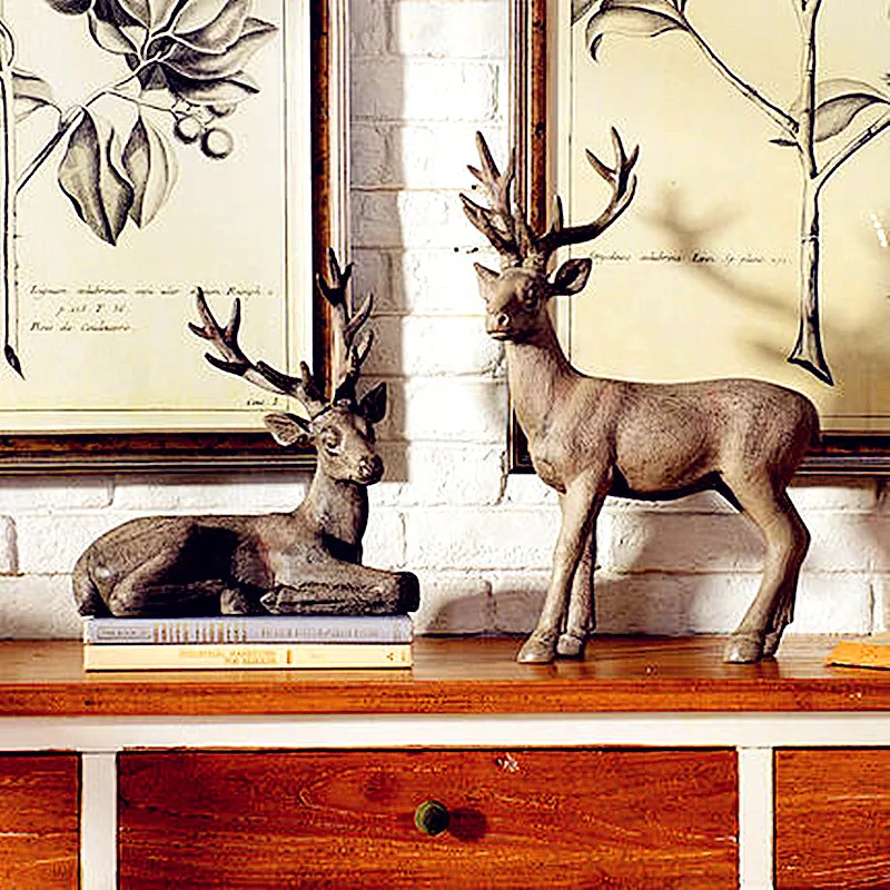 

Retro Simulation Animals Pere David's Deer Taste Photography Showcase Decorations Props Gift Purely Manual, Art, Crafts L2781