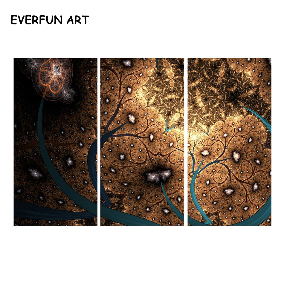 Everfun Книги по искусству без рамы печати комплект из 3 предметов Современный
